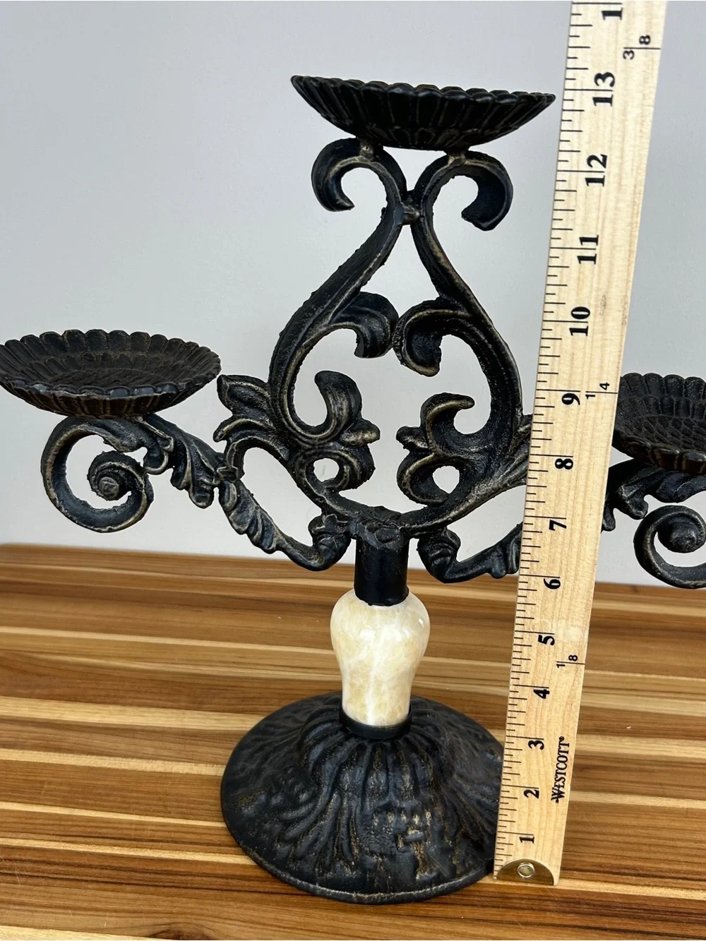 Cast Iron Candelabra Candle Holder